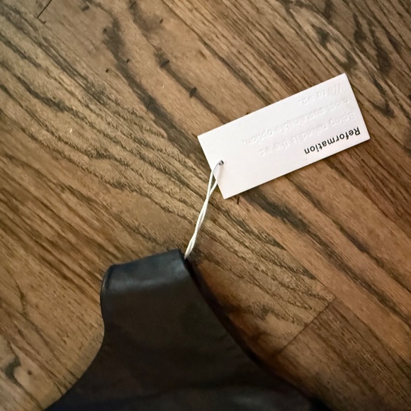 Reformation Veda Zenni Leather Mini Dress - Picture 6 of 8